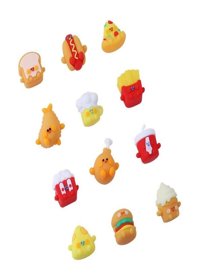 Radhya Accessories Cute Fast Food Mini Erasers Jar (20 pcs) Pencils Erasers for Kids, Birthday Return Gift Burger Erasers - Image 1